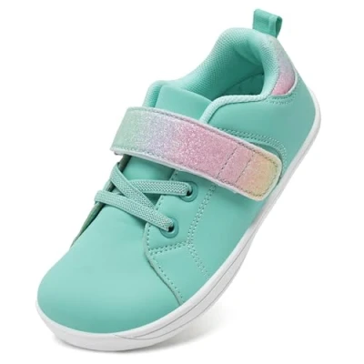 Abbildung von IceUnicorn Kinder Barfußschuhe Barfuß Sneaker Jungen Mädchen Walking Schuhe Kleinkind Barfussschuhe Minimalistische(Grün, 24EU)