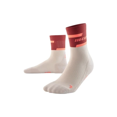 Abbildung von CEP Compression MID CUT THE RUN Sportsocken, Damen, Größe: 34 36, Red off white