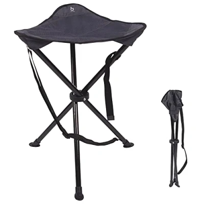 Abbildung von Bo Camp Campinghocker Dreibein Hocker XL Hoch Falthocker Camping 3 Bein, Angeln Stahl 100 kg
