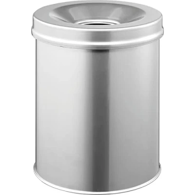 Abbildung von Durable Papierkorb Safe rund 15l metallic silber