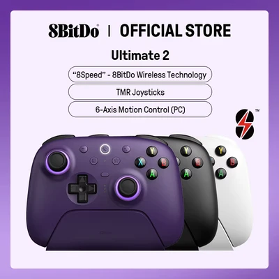 Abbildung von 8BitDo Ultimate 2 Wireless Gaming Controller für PC und Android mit TMR Joysticks, umschaltbaren