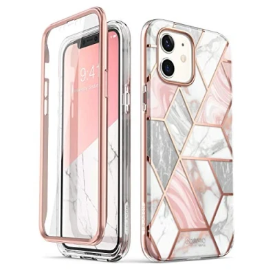 Abbildung von i Blason Marmor Hülle für iPhone 12 Mini (5.4&#039;&#039;) Glitzer Handyhülle [Cosmo] mit Displayschutz, Pink