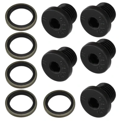 Abbildung von LT Easiyl Ölablassschraube für Auto, M14 x 1,5 mm, N 016 027 6 S, kompatibel mit Audi, VW, Porsche Dichtring, 5 Stück