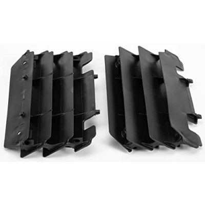 Abbildung von POLISPORT 8472400001 Kühlerlamellen Satz aus starkem und haltbarem Polypropylen ohne Beschläge. kompatibel mit Motorrädern Kawasaki in Farbe schwarz