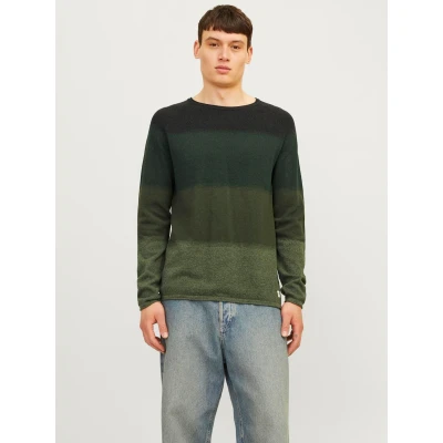 Abbildung von Jack &amp; Jones Jjehill CREW NECK NOOS Strickpullover, Herren, Größe: Large, Kombu green