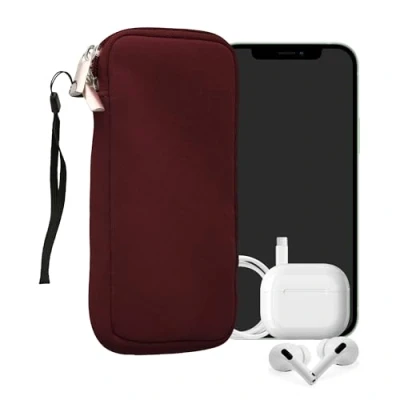 Abbildung von kwmobile Handytasche für Smartphones XXL 7&quot; Neopren Handy Hülle Brombeere Tasche 17,7 x 8,5 cm Innenmaße
