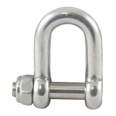 Abbildung von Schäkel mit Innensechskant und Sicherungsmutter 8 mm Edelstahl 316 (A4)