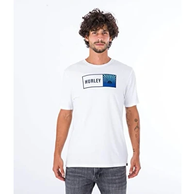 Abbildung von Hurley Herren Evd Sunbox SS T Shirt, weiß, S
