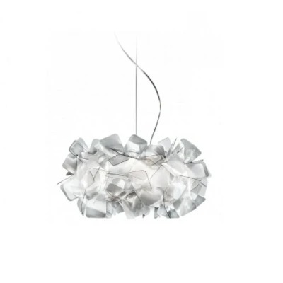 Abbildung von Slamp Clizia Designer Pendelleuchte, rauchgrau