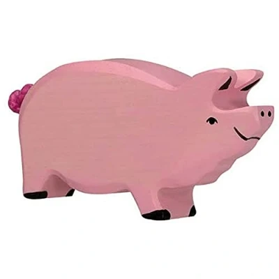 Abbildung von Holztiger Eber rosa 80064 13,7 cm