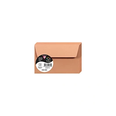 Abbildung von Clairefontaine 55371C Packung mit 20 Umschlägen Pollen 9x14 cm, 120g, selbstklebend, ideal für Einladungen und Korrespondenz, Premium glattes Papier, Nektar, 1 Pack