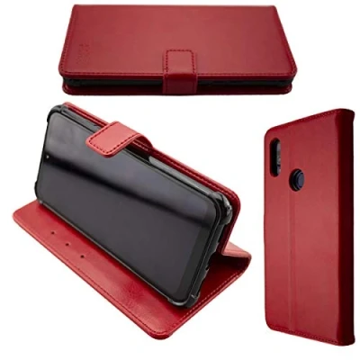 Abbildung von caseroxx Handy Hülle Tasche kompatibel mit Gigaset GS190 Bookstyle Case Wallet in rot