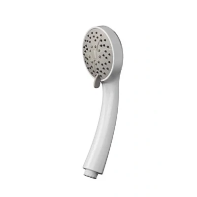 Abbildung von Croydex Essentials Duschkopf mit DREI Funktionen, Reinigungsdüsen, Weiß Handbrause, Kunststoff, 198 x 87 72.2mm (HxWxD)