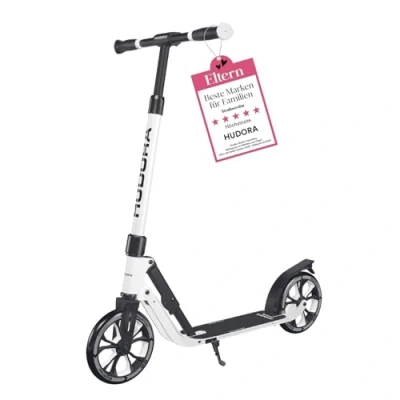 Abbildung von HUDORA BigWheel® 205 Advanced Scooter Komfortabler Aluminium Roller für bis zu 100kg Höhenverstellbarer &amp; zusammenklappbarer Tretroller Kick Kinder/Jugendliche Erwachsene