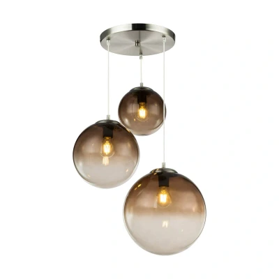 Abbildung von Lighting VARUS Hängeleuchte Metall verchromt, 3x E27