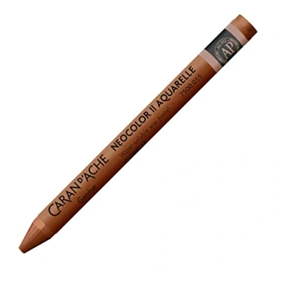 Abbildung von Caran d&#039;Ache NEOCOLOR II 055 ZIMTBRAUN/CINNAMON (7500.055) / Pastelle 10 Stück (1er Pack)/ aus Wasservermalbarem Wachs/Für Papier Karton Glas Holz Leder Stoff Stein