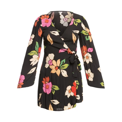 Abbildung von Billabong HOT Romance Freizeitkleid, Damen, Größe: XS, Off black
