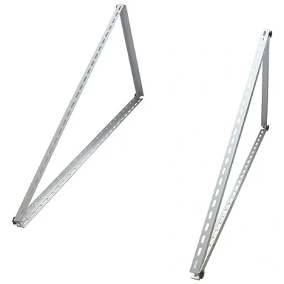 Abbildung von Power Werk Halterung für Solarpanel Aufständerung bis 118 cm Flachdach PV Solarmodul Verstellbar 0 90 Set Aluminium Montagematerial