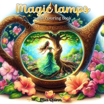Abbildung von Magic Lamps: Coloring Book for Adults with 55 Fantasy Worlds inside Lamps Stress Relief and Relaxation (Magic Books, Band 5)