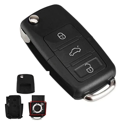 Abbildung von 3 Tasten Ersatz Klapp Autoschlüsselgehäuse für Vw Golf Mk6 Tiguan Polo Passat CC Seat Skoda Octavia,Autoschlüssel Funkschlüssel