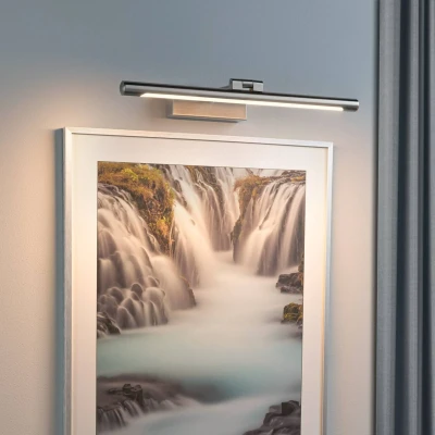 Abbildung von Paulmann 95566 LED Bilderleuchte Mingo 400mm incl. 1x9,5 W Warmweiß Alu gebürstet Bildbeleuchtung Metall, Kunststoff Wandlampe 3000 K