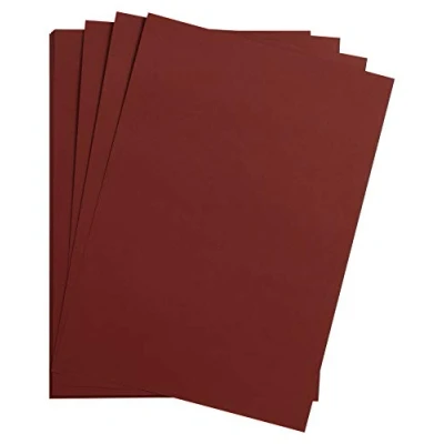 Abbildung von Clairefontaine 975376C Packung mit 25 Bastelkartons Maya, 185g, DIN A3, 29,7 x 42 cm, 1 Pack, bordeaux