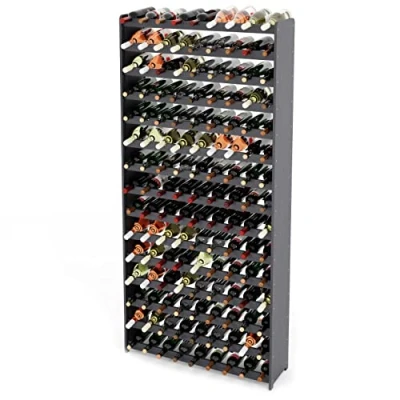 Abbildung von Lenmar Serie RW Weinregal aus Holz für Flaschen, Anthrazit, Braun, Natur, 3, 13 15 liegen, 91 135 Wein, Flaschenregal (Anthrazit, 3 135, 198 x 92 26,5, Flaschen)