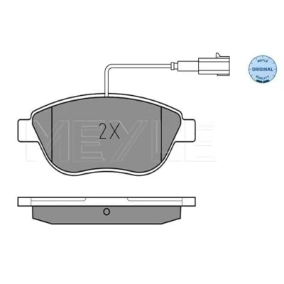 Abbildung von MEYLE 025 237 0918/W Bremsbelagsatz ORIGINAL Quality Vorderachse mit integriertem Verschleißsensor Anti Quietsch Blech