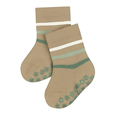 Abbildung von FALKE Unisex Baby Stoppersocken Multi Stripe B HP Baumwolle rutschhemmende Noppen 1 Paar, Beige (Sesame 4410), 62 68