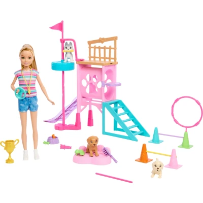 Abbildung von Barbie and Stacie to the Rescue Spielset mit Puppe Hundespielplatz