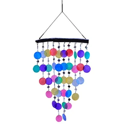 Abbildung von Suncatcher Siena, Mobile in Bunt, Länge ca. 60 cm, mit runden Capis scheiben, Fenster Dekoration