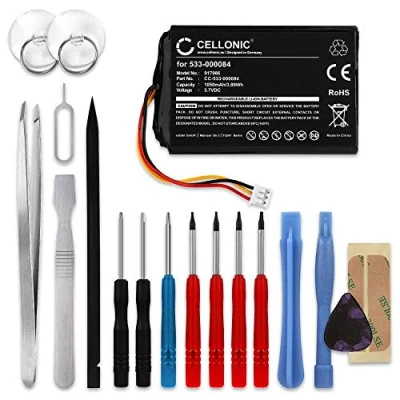 Abbildung von CELLONIC Ersatzakku 533 000084 1209 000083 Ersatz Akku für Logitech Harmony Touch/Harmony One/Harmony Ultimate Fernbedienung + Werkzeug Set Fernsteuerung Zusatzakku 1050mAh, Batterie