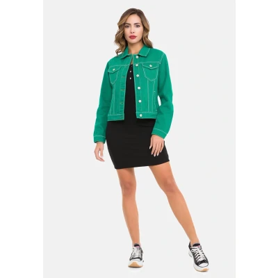 Abbildung von Cipo &amp; Baxx Jeansjacke, Damen, Größe: Large, Green