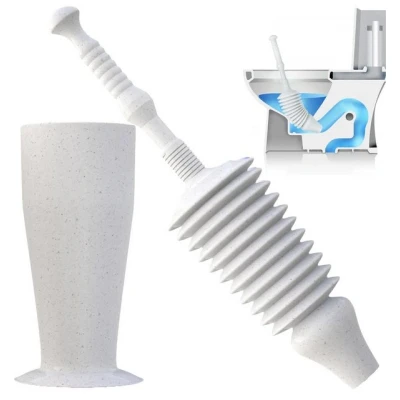 Abbildung von Luigi&#039;s Rohrreinigungspumpe Luigis Pömpel Pümpel Doppelt so stark für Toiletten Grau, L: 60,00 cm, (1 tlg)