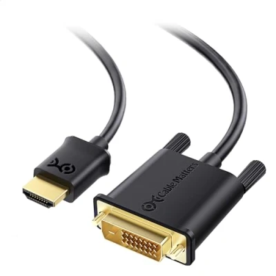 Abbildung von [CL3 bewertet] Cable Matters bidirektionales HDMI auf DVI Kabel 1,8m (DVI Kabel, D zu HDMI) für 1920x1200 und 1080p 1,8 Meter