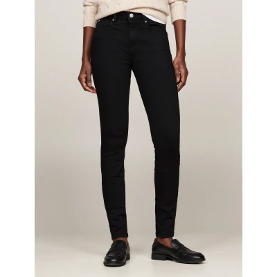 Abbildung von Tommy Hilfiger SKINNY fit Jeans &quot;COMO RW BLACK&quot;, mit Logo Badge