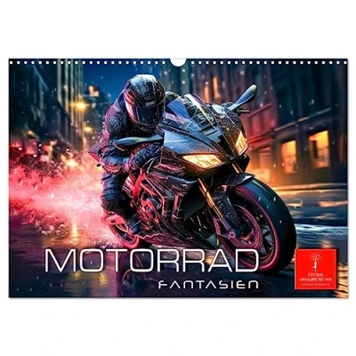 Abbildung von Motorrad Fantasien (Wandkalender 2025 DIN A3 quer), CALVENDO Monatskalender