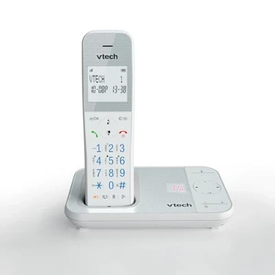Abbildung von VTech XS1050 Schnurlostelefon mit Anrufbeantworter, schnurloses DECT Telefon, Anruferkennung/Anruffunktion, Lautstärkeregler, Freisprechfunktion, Anrufschutz