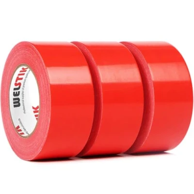 Abbildung von WELSTIK Professionelles Klebeband, 48 mm x 27 m, wasserdicht, für Reparaturen, Heimwerker, Handwerk, Innen und Außenbereich, Rot