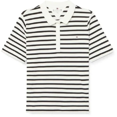 Abbildung von Tommy Hilfiger 1985 Stripe Poloshirt, Damen, Größe: XXL, Ecru/desert sky