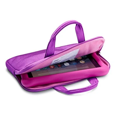 Abbildung von NuPro Hülle mit Reißverschluss für das Fire HD 8 Kids Edition Tablet, violett/rosa