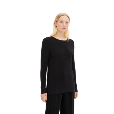 Abbildung von TOM TAILOR Strickpullover, in Streifen Stuktur