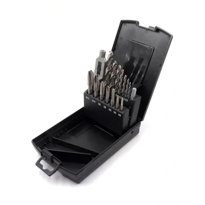 Abbildung von MATADOR Gewindeschneider Set M3 M12 inkl. Kernlochbohrer Gewindebohrer HSS 16 teilig Werkzeug Nr. 07639150