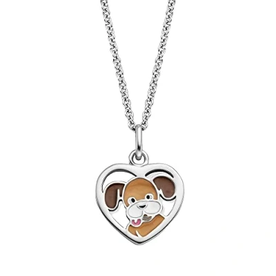 Abbildung von Herzengel Kette mit Anhänger Herz Hund, HEN DOG HEART, Emaille