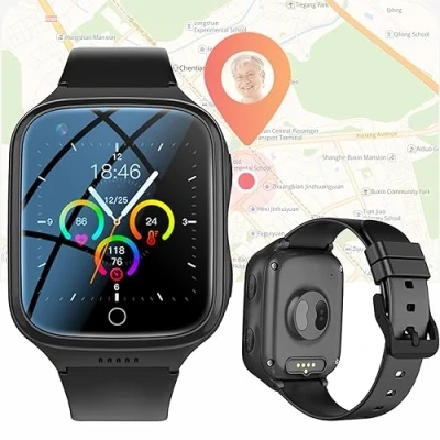 Abbildung von Weyot SOS Armband Hausnotruf Notruf für Die Pflege Von Senioren Altenpflege GPS Tracker Smartwatch Notfallknopf Notfall Erwachsene