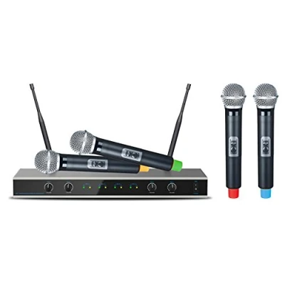 Abbildung von E Lektron IU 4011 digital UHF Funkmikrofon System 4x Hand Mikrofon drahtlos Set …