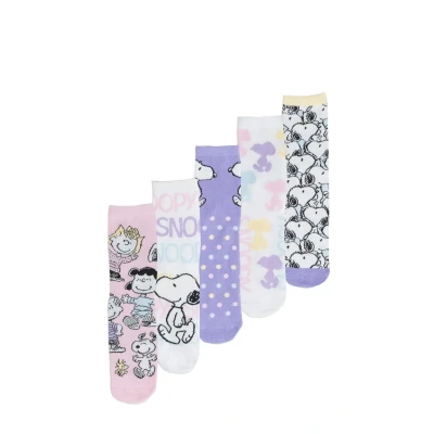 Abbildung von Snoopy 5ER PACK THE Peanuts Socken, Damen, Größe: 38 43, Mehrfarbig