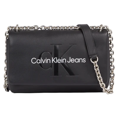 Abbildung von Calvin Klein Jeans Sculpted FLAP Umhängetasche, Damen, Größe: One Size, Black/neutral