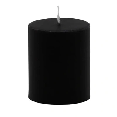 Abbildung von Bütic GmbH Stumpenkerzen glatt, durchgefärbt in 75mm x Ø 65mm, Farbe:Schwarz