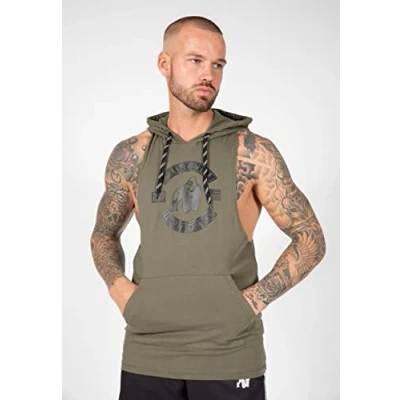 Abbildung von Gorilla Wear Lawrence Hooded Top, Herren, Größe: 4XL, Dark green